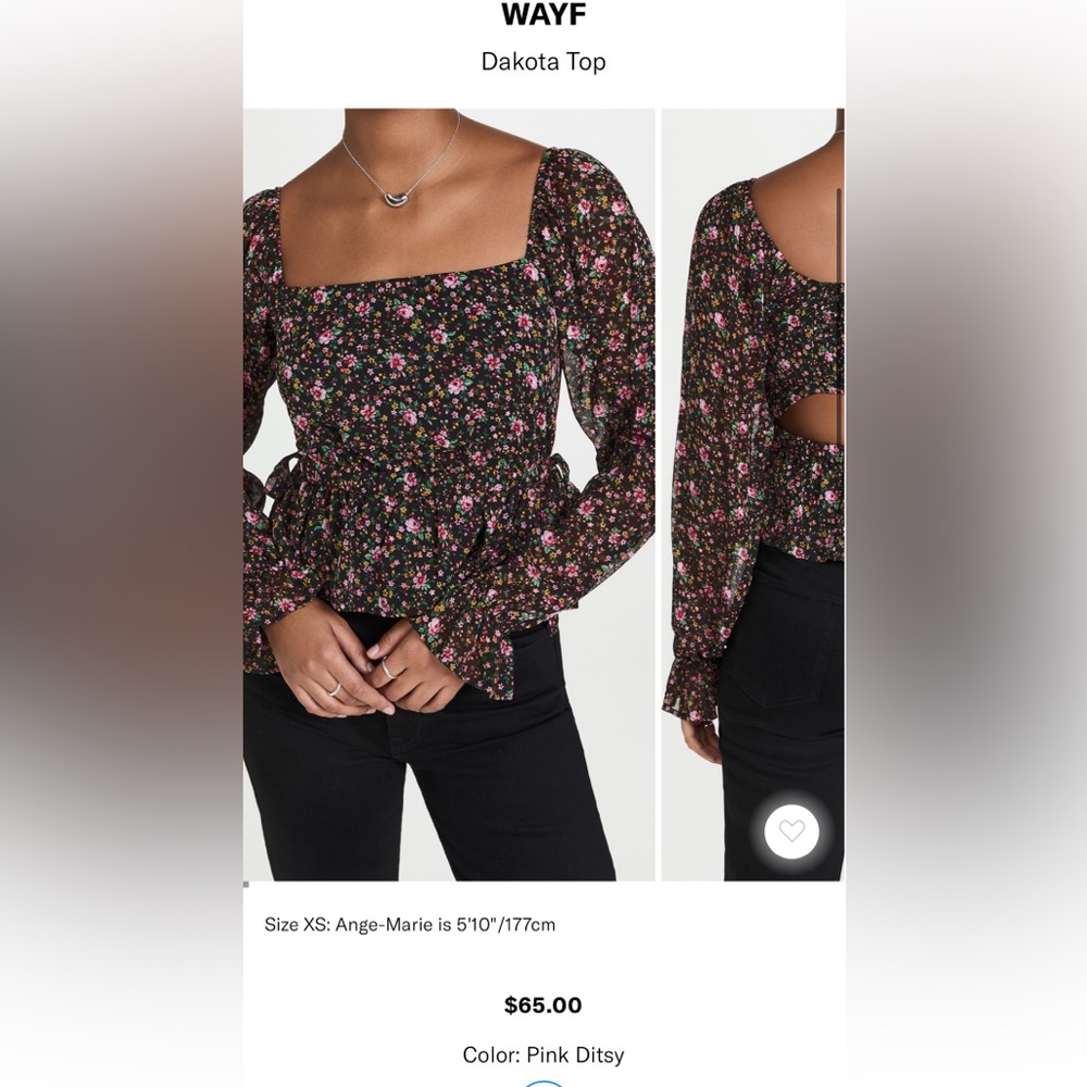 WAYF Dakota Floral Top
